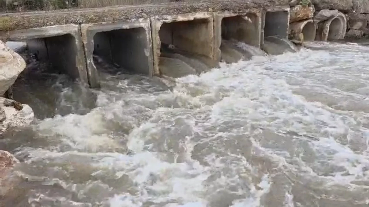 Kuruyan Karasu Deresi coştu, İznik Gölü'ne umut oldu