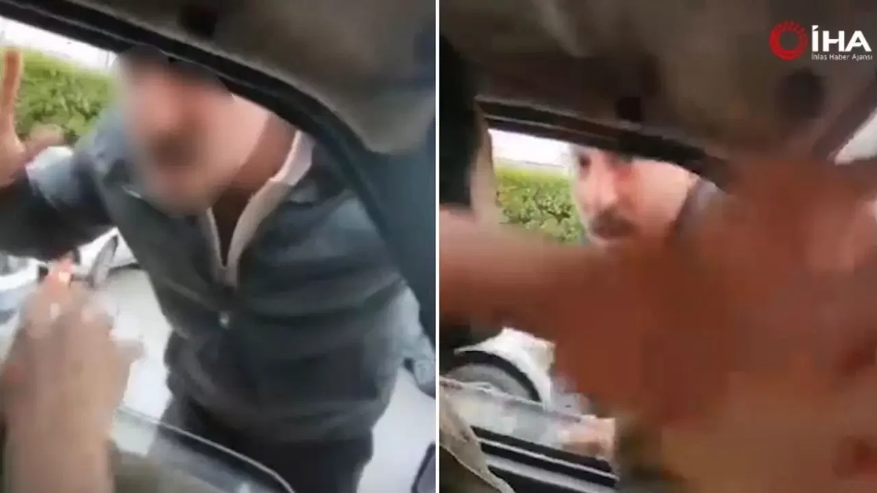 İzmir'de trafik kavgası! Telefonu elinden almaya çalıştı