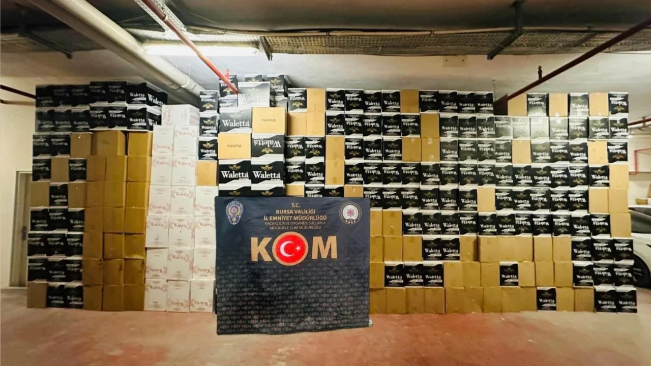 Bursa'da 6 milyon 360 bin kaçak makaron ele geçirildi