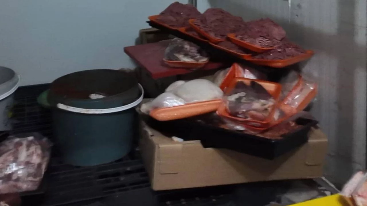 Baskın yapılan kasaptan küflü ve bozuk etler çıktı