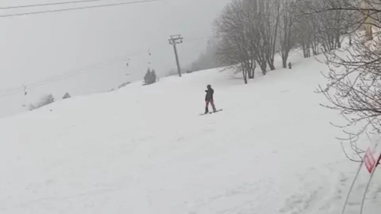 Uludağ'da mart sonunda kar sürprizi