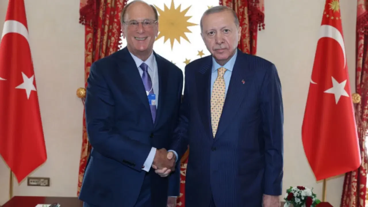 Cumhurbaşkanı Erdoğan, BlackRock Başkanı Laurence Fink ile görüştü