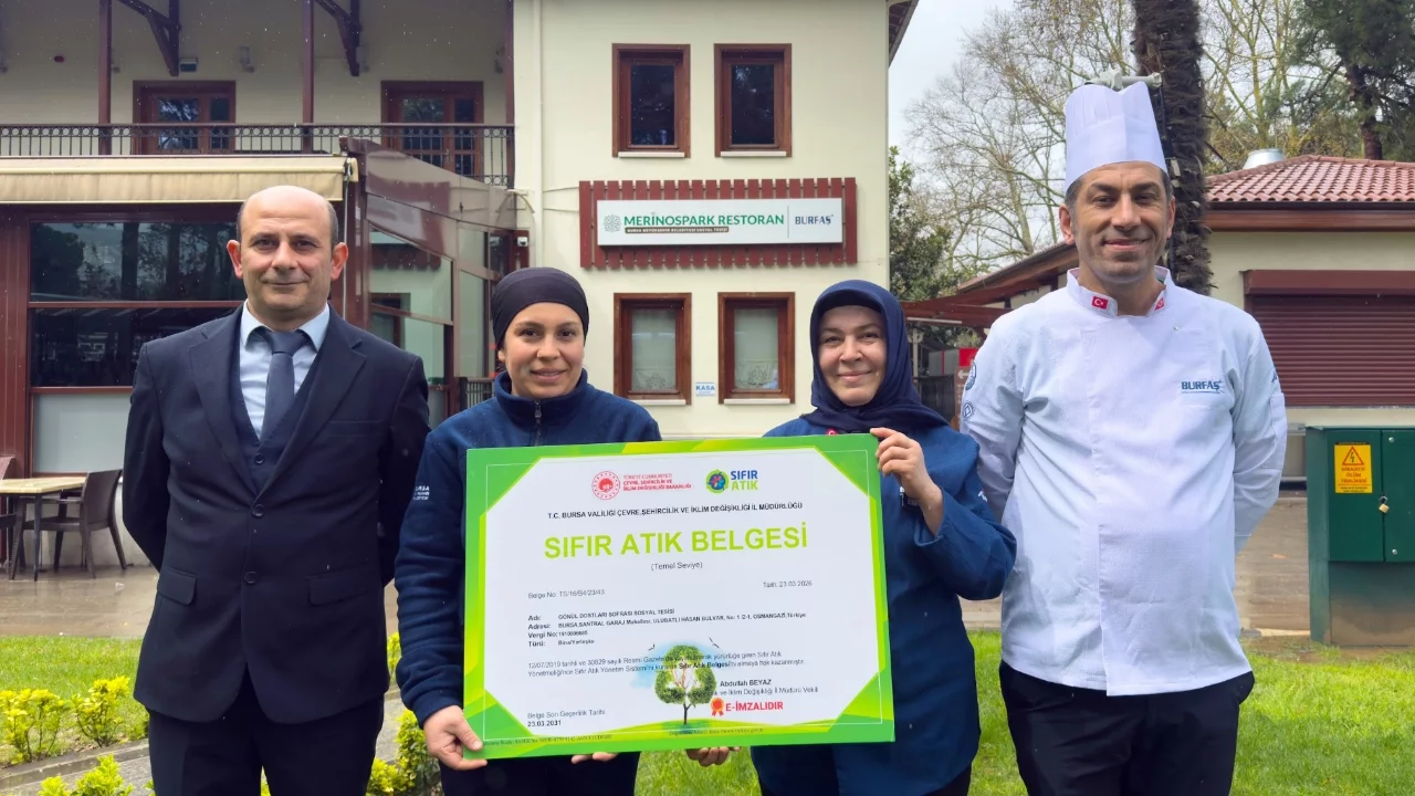 Bursa Büyükşehir Belediyesi iştiraki 'Sıfır Atık Belgesi' almaya hak kazandı