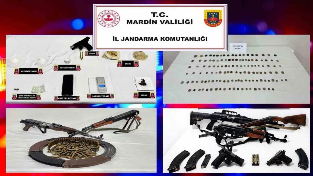 Mardin'de silah ve tarihi eser kaçakçılığı operasyonu: 6 kişiye gözaltı
