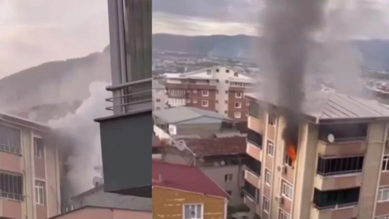 Bursa'da apartmanda yangın! Mahalle sakinleri büyük korku yaşadı