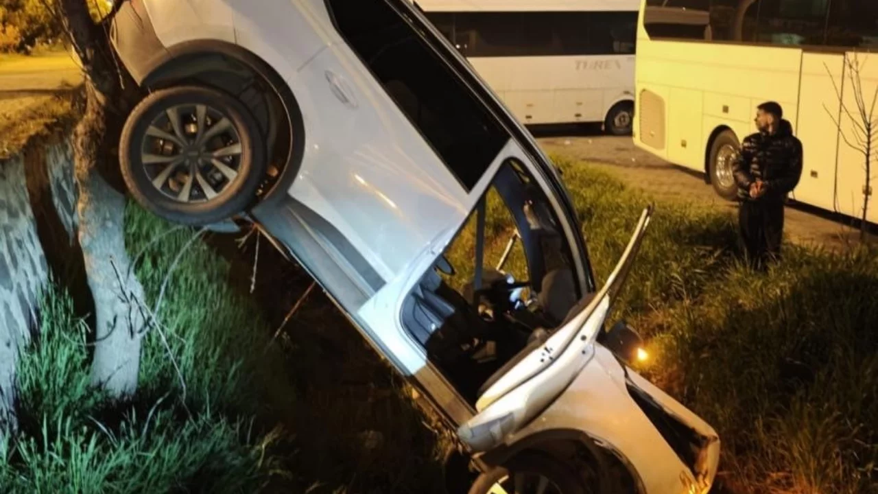 Kırklareli'de otomobil AVM otoparkına uçtu