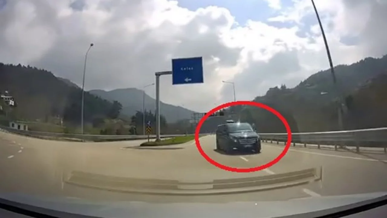 Bursa'da ters yönden gelen araç faciayı böyle teğet geçti!