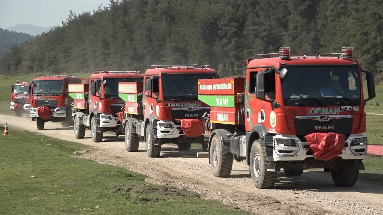 Yeşil vatan neferleri, bu sefer söndürmek için değil yarışmak için ter döktü