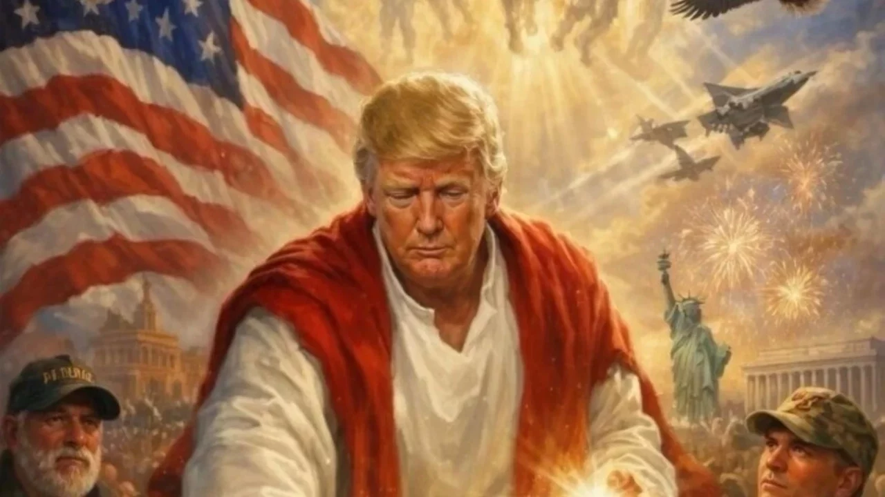 ABD Başkanı Donald Trump kendini Hz. İsa olarak tasvir eden görsel paylaştı