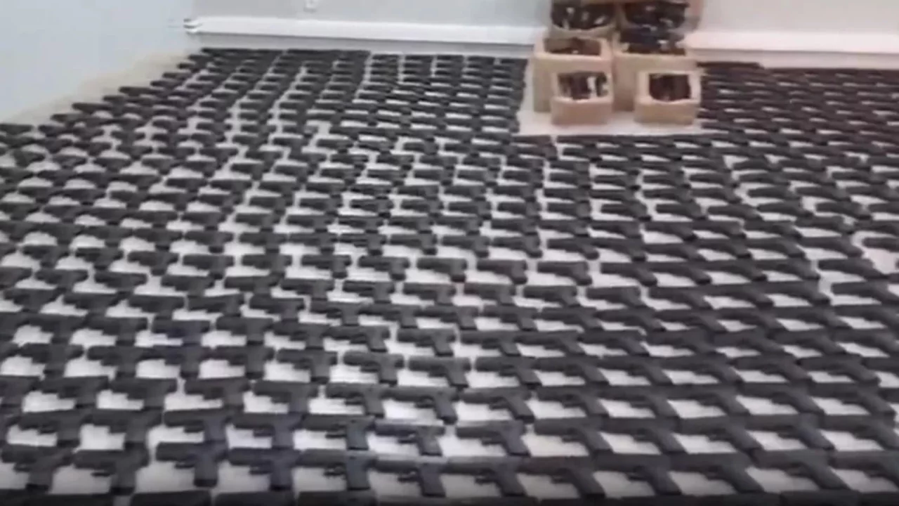 2 ilde büyük operasyon: Binlerce silah ele geçirildi