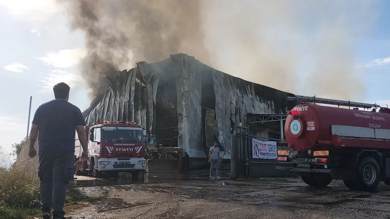 Patates cipsi üretim tesisinde korkutan yangın!