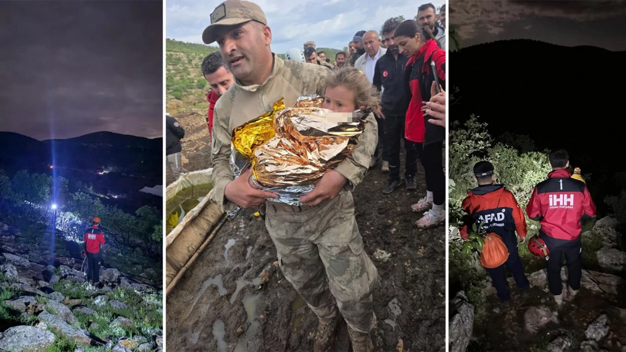 Evinin önünde kaybolan 2,5 yaşındaki Melike 12 saat sonra bulundu