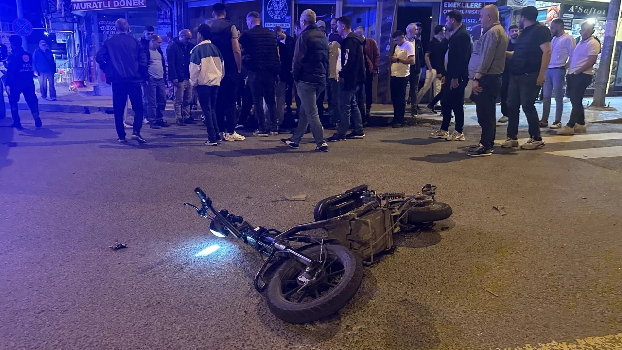 Tekirdağ'da otomobil motosikletle çarpıştı: 1 yaralı