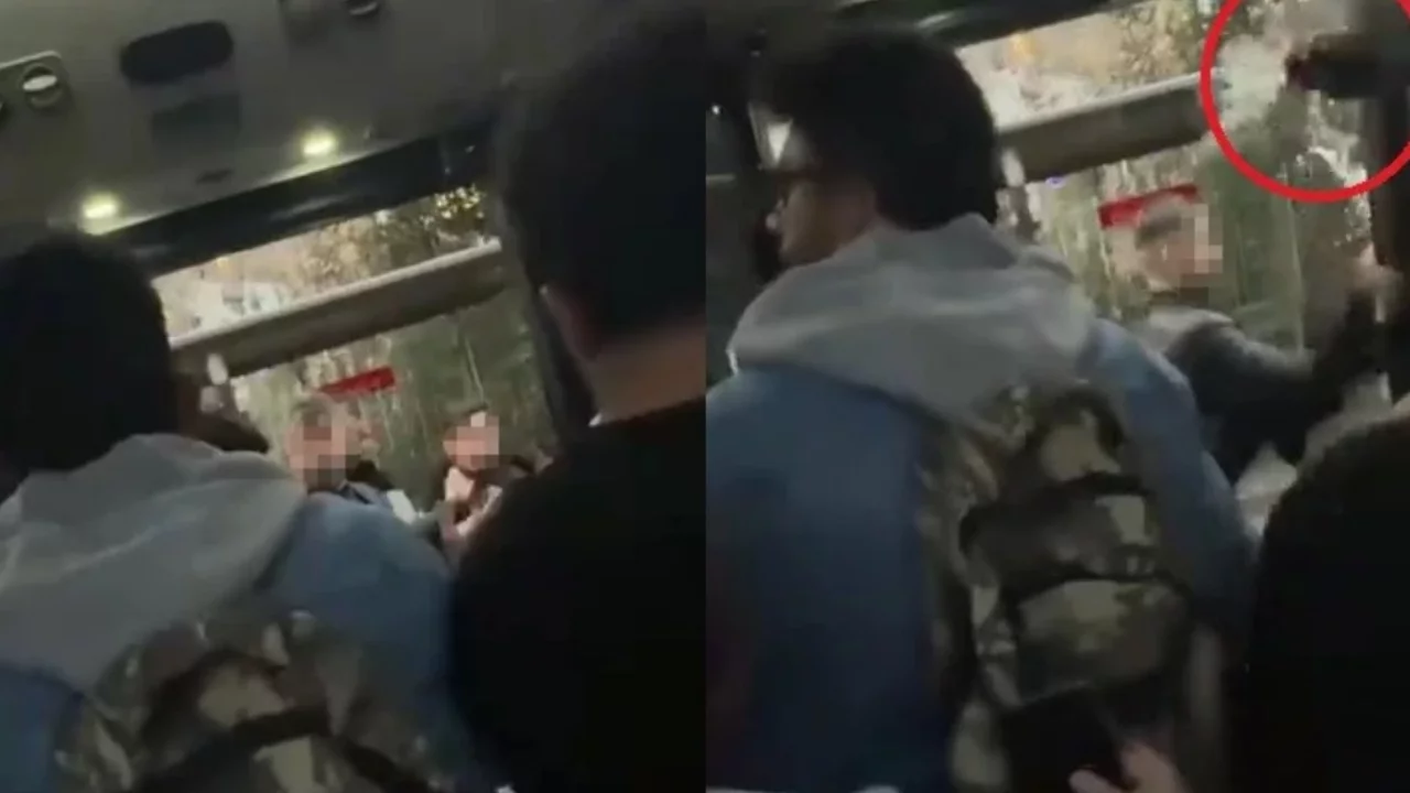 Bursa'da otobüste alkol gerginliği! Şişeyi yolcuların üzerine fırlattı