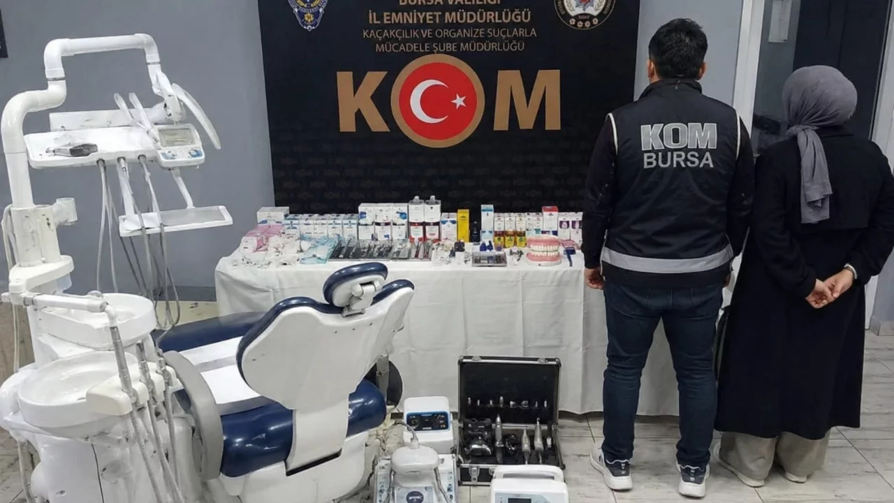 Bursa'da sahte diş muayenehanesine baskın: 2 kişiye gözaltı