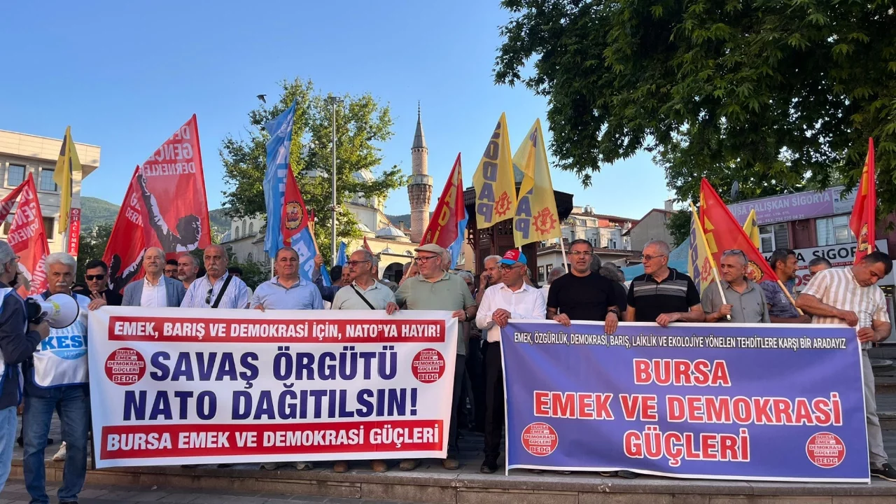 Bursa'da NATO Zirvesi'ne tepki: "Savaşa değil emekçiye bütçe"