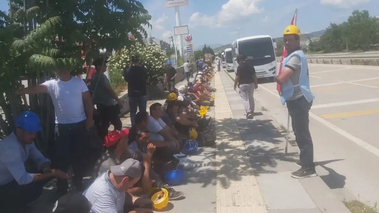 Doruk maden işçilerine Ankara girişinde abluka
