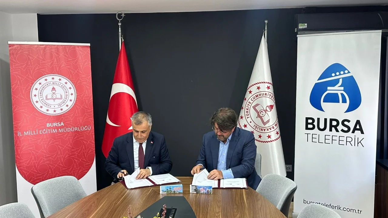 Bursa Teleferik ile Bursa İl Milli Eğitim Müdürlüğü arasında işbirliği