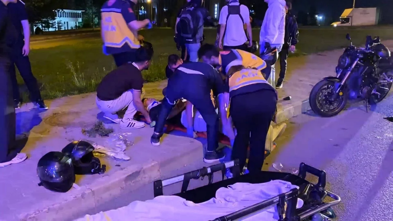 Bursa'da zincirleme motosiklet kazası: Yaralılar var...