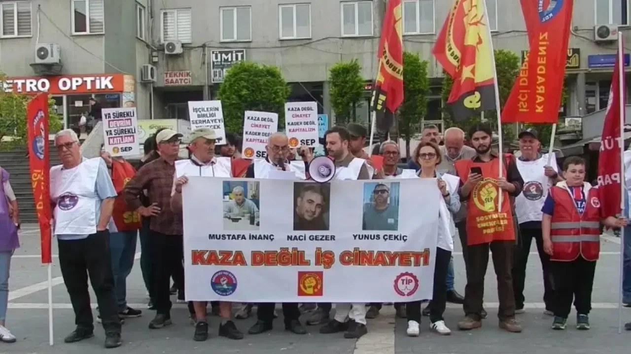 Samsun'da iş cinayetleri protestosu