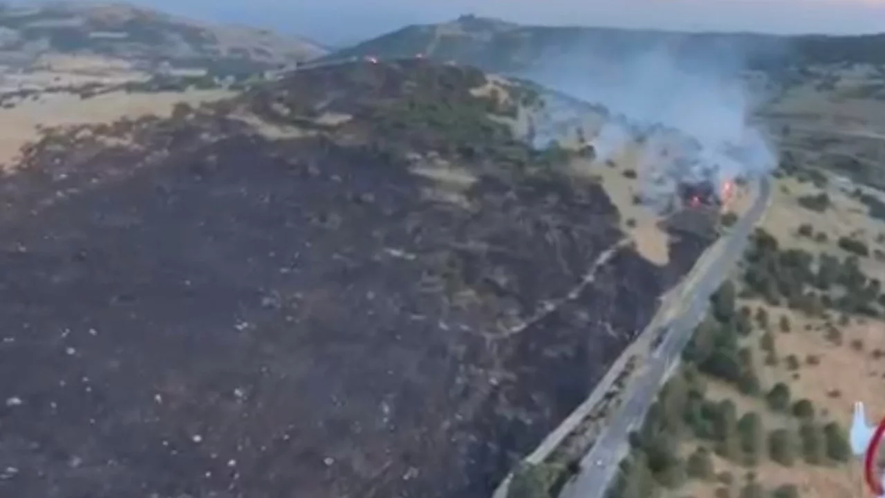 Balıkesir Karesi'de arazi yangını