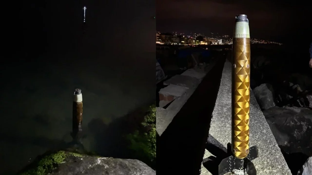 Trabzon'da sahilde roket parçası bulundu