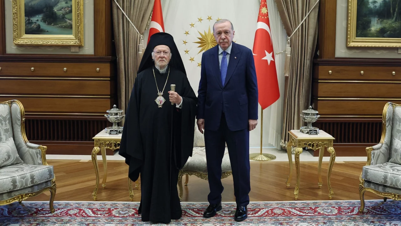 Cumhurbaşkanı Erdoğan, Fener Rum Patriği Bartholomeos'u kabul etti