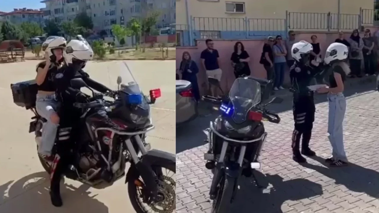 Edirne'de sınava geç kalan öğrencilerin imdadına polis timleri yetişti