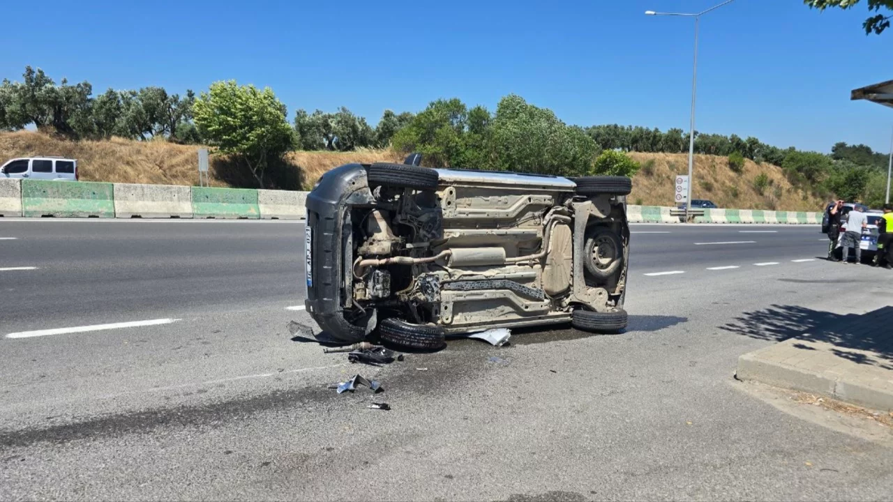 Bursa'da otomobil takla attı: 1 yaralı