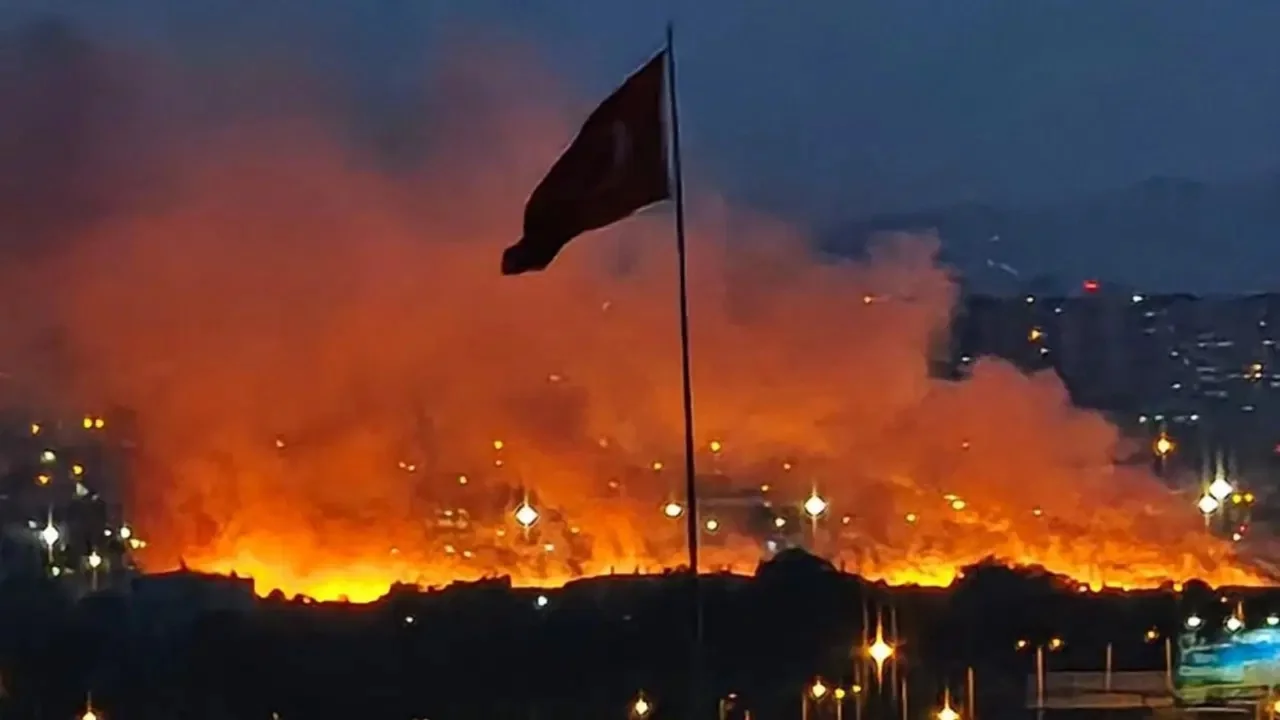 Ankara'da otluk arazideki yangına müdahale sürüyor