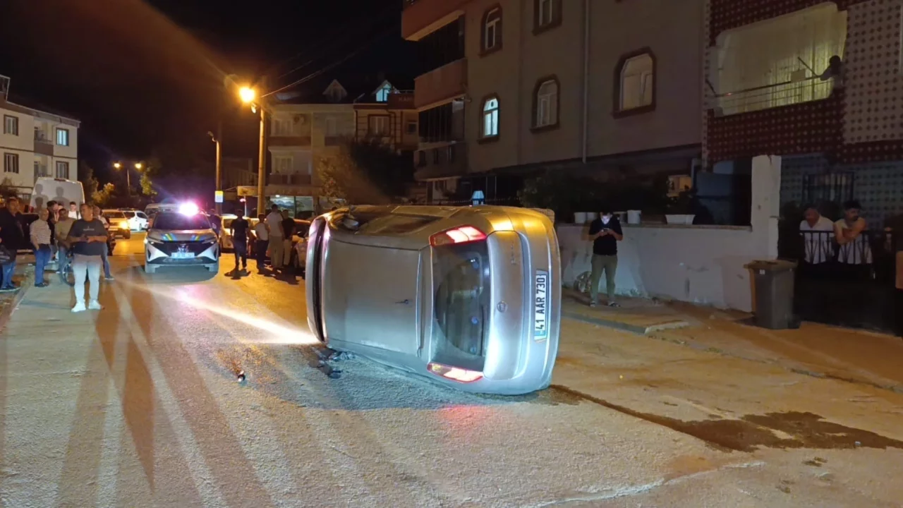 Bursa'da kontrolden çıkan otomobil devrildi: Sürücü kayıplara karıştı