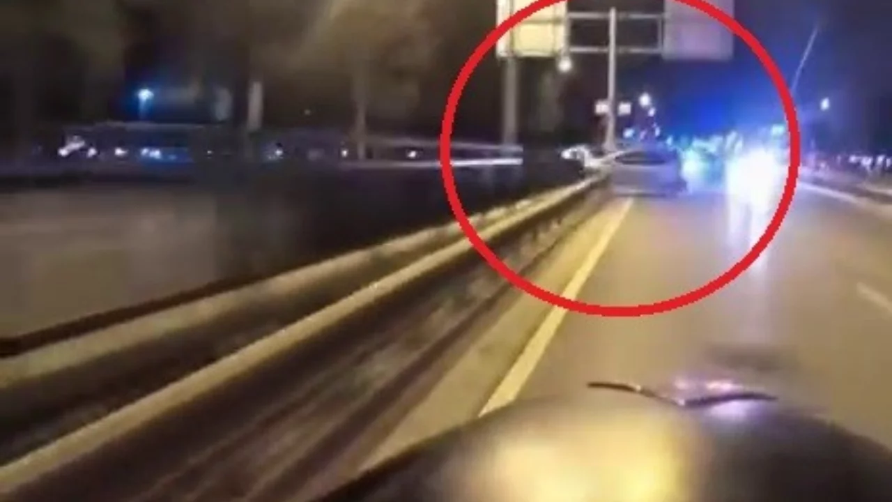 Bursa'da feci kaza kask kamerasında!