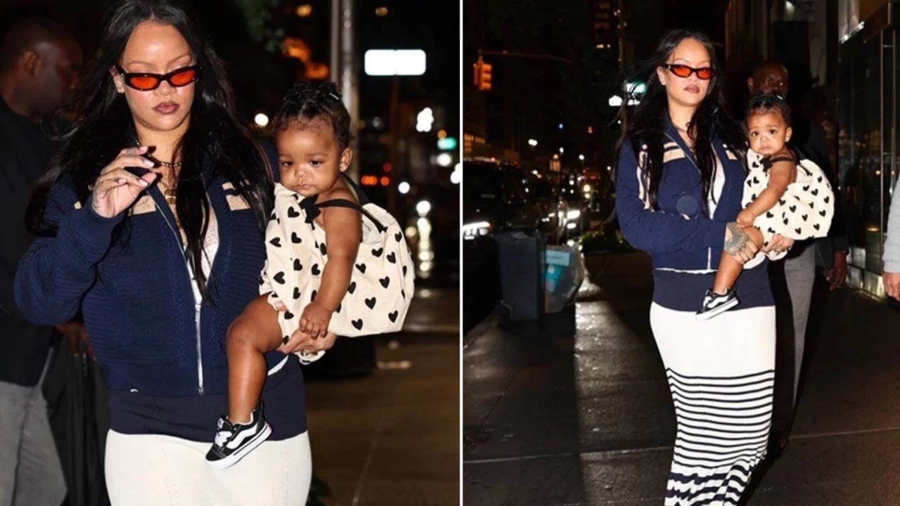 Rihanna kızı Rocki ile New York sokaklarında objektiflere yansıdı