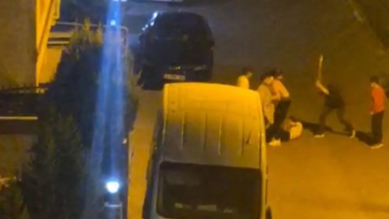 Yabancı uyruklu şahıslar arasında kavga kamerada