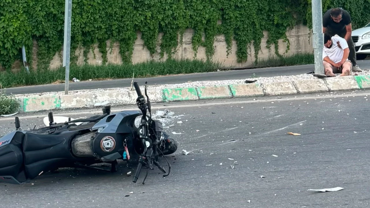 Bursa'da kontrolden çıkan motor yan yattı! Yaralılar var
