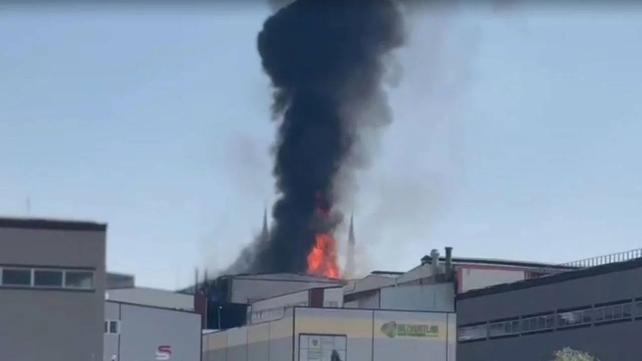 Ankara'da fabrika yangını