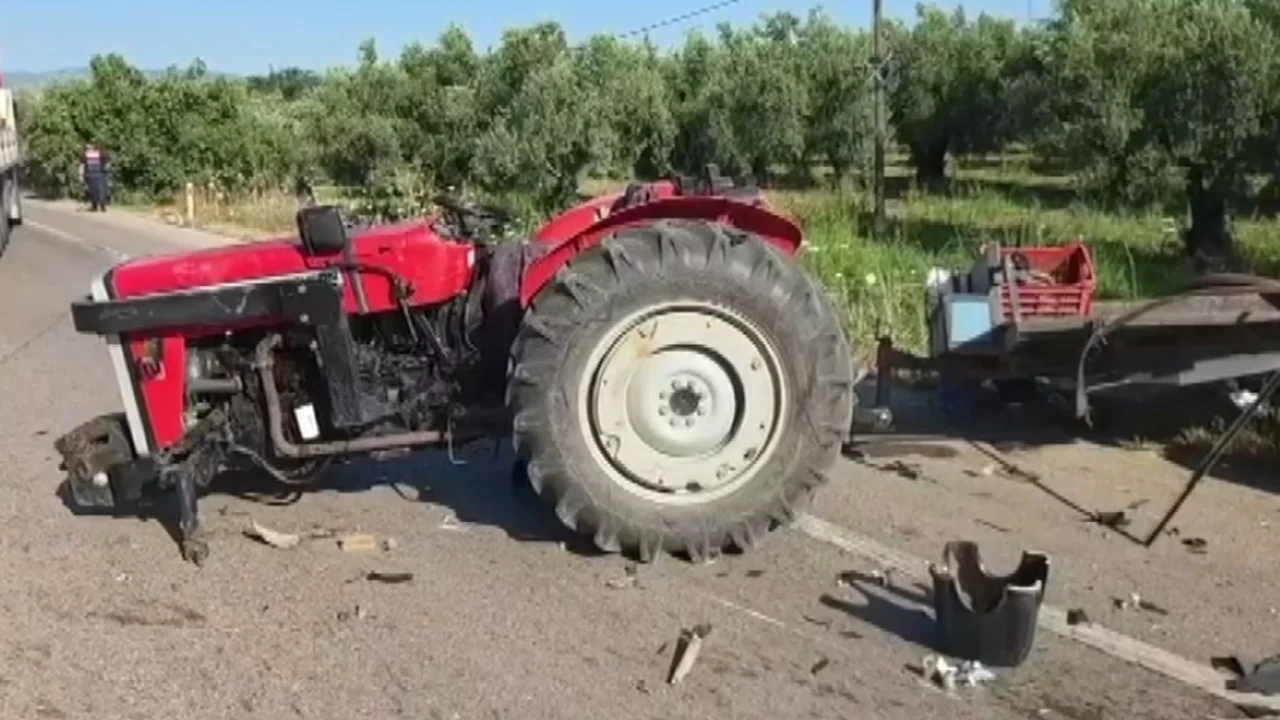 Bursa'da traktör kazası: Savrulan yaşlı çift yaralandı