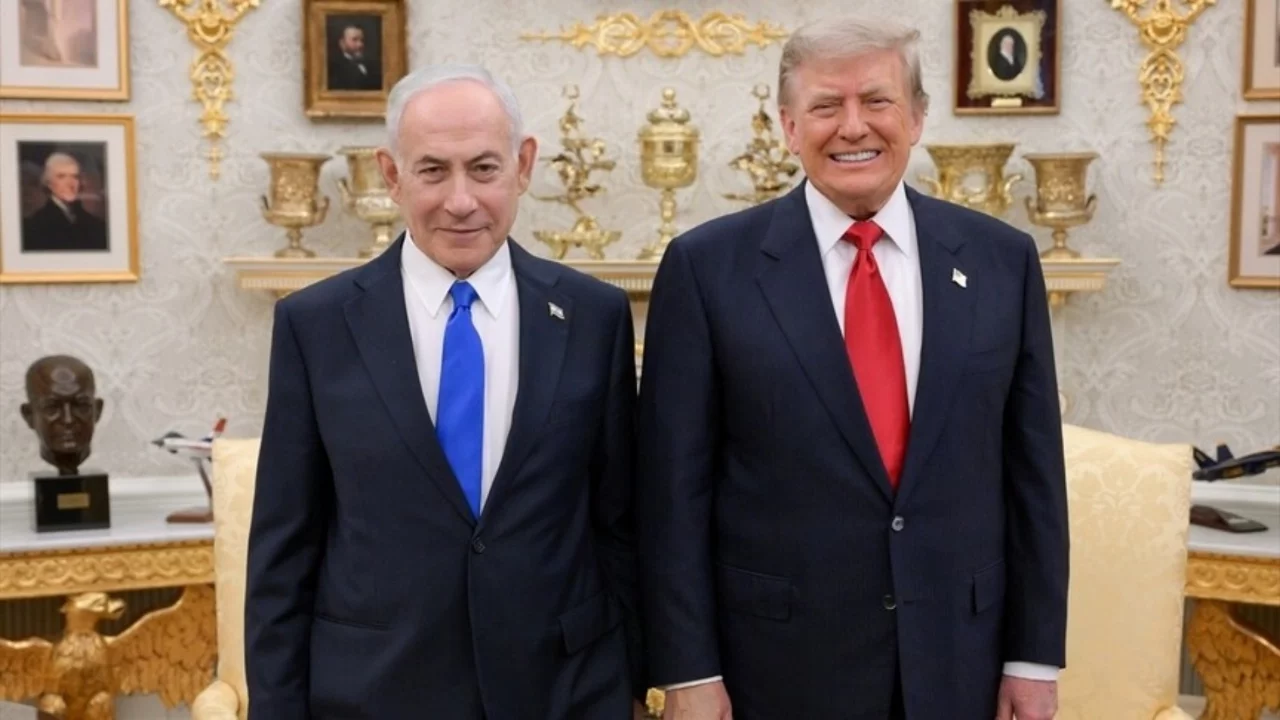 ABD Başkanı Trump, İsrail Başbakanı Netanyahu ile Beyaz Saray'da bir araya geldi