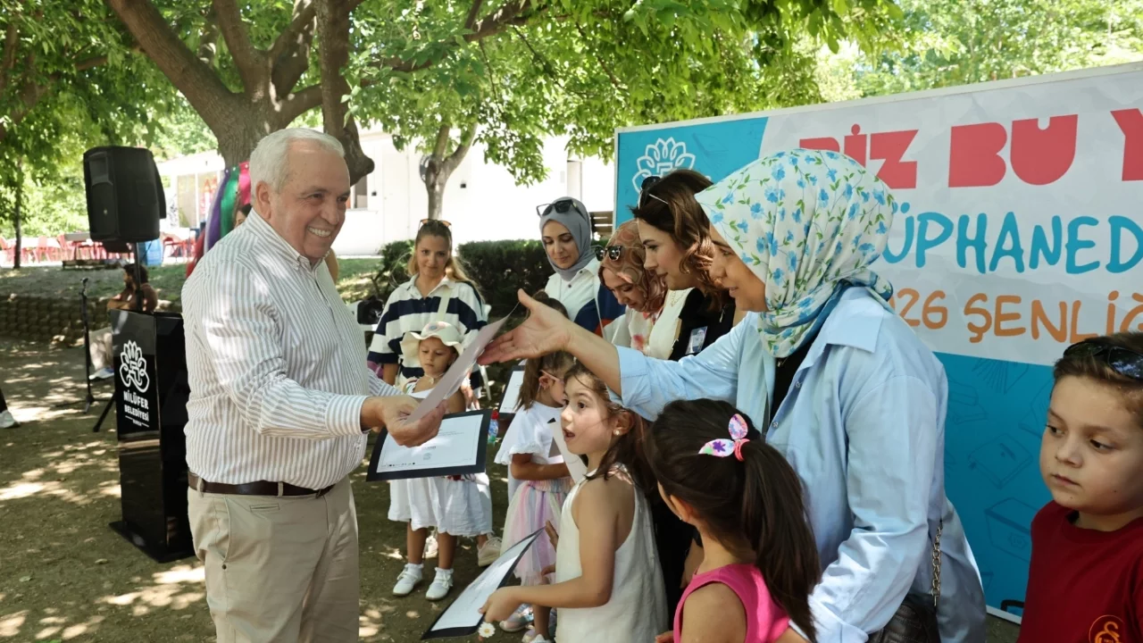 Nilüfer'de  "Biz Bu Yaz Kütüphanedeyiz" etkinliği sona erdi