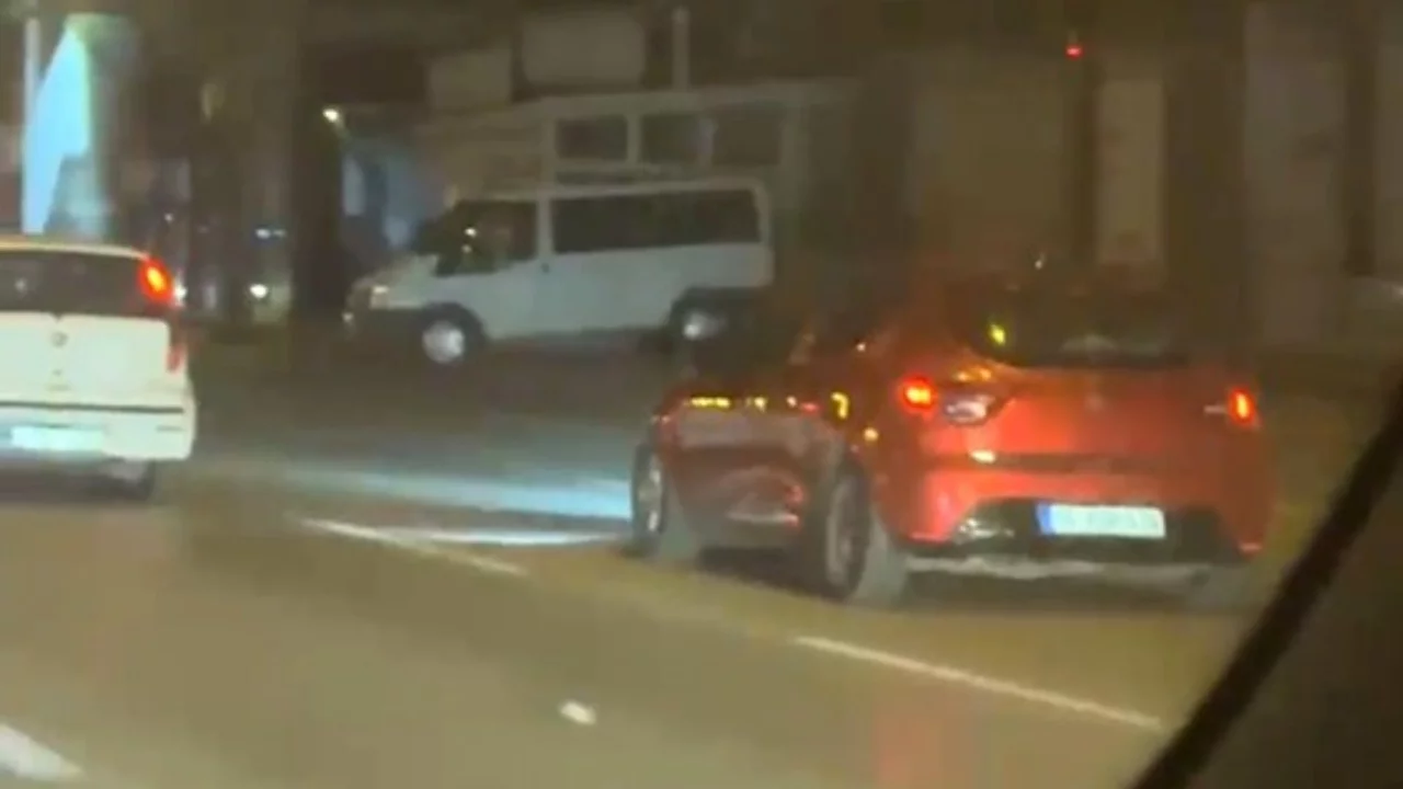 Bursa'da makas atarak trafiği tehlikeye soktu