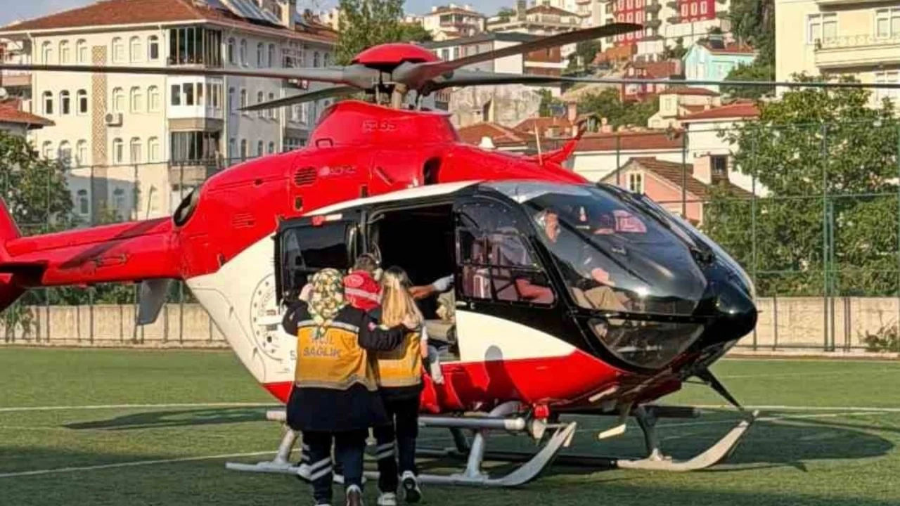 Üzerine kaynar su dökülen bebek ambulans helikopterle Ankara'ya sevk edildi