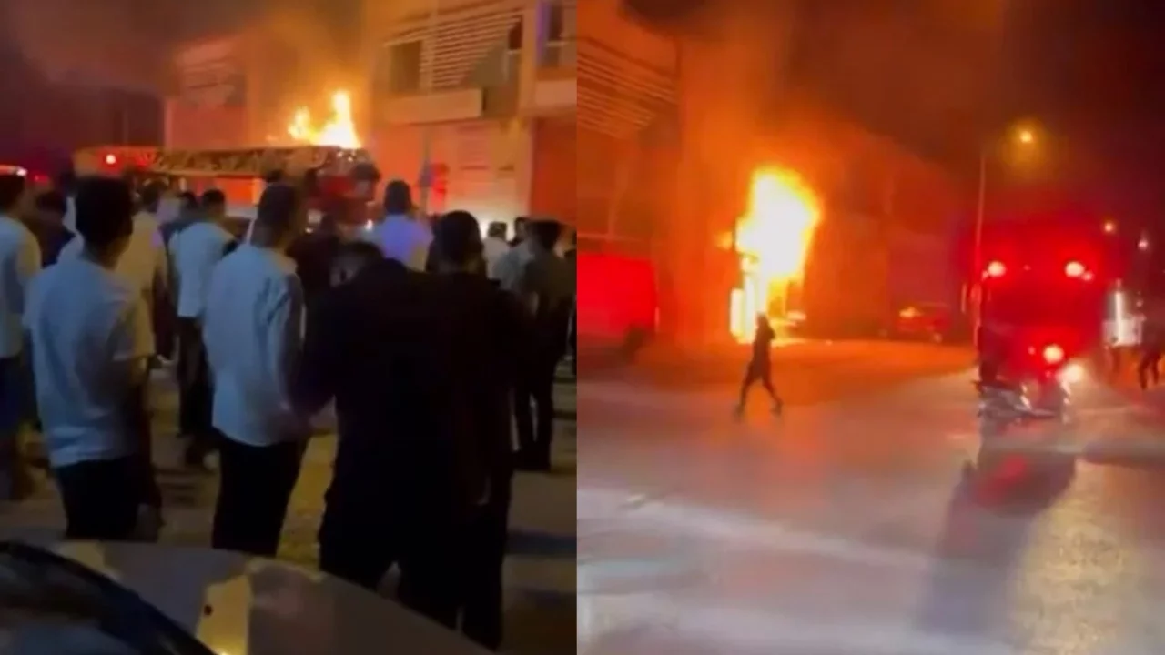 Bursa'da yangına müdahale eden itfaiye eri yüksekten düştü