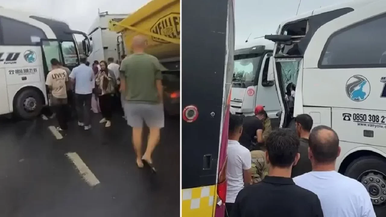Arnavutköy'de yolcu otobüsü ile İETT otobüsü çarpıştı: 4 yaralı
