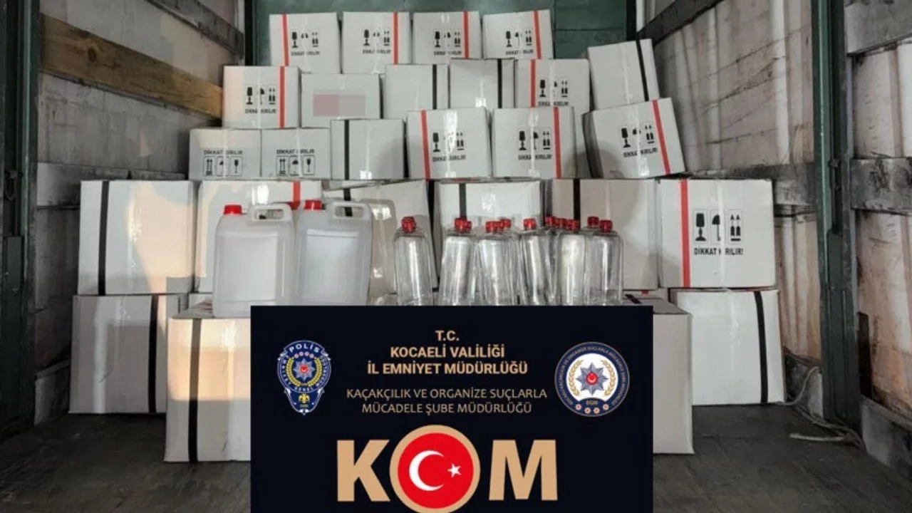 Kocaeli'de 2 bin 400 litre etil alkol ele geçirildi