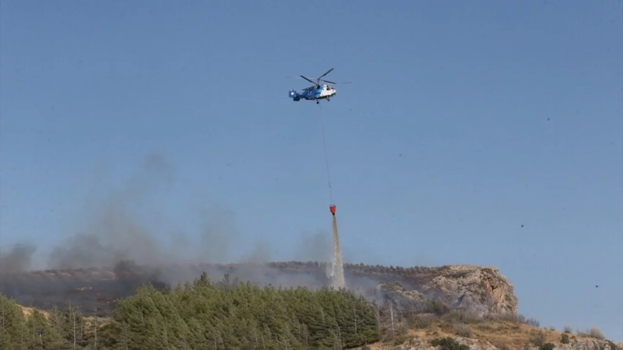 Hatay'da ormanlık alanda yangın