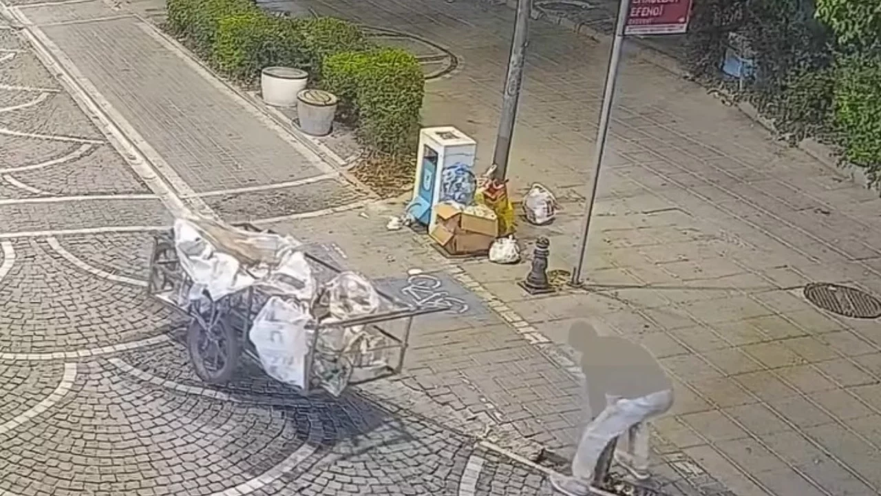 Kırklareli'nde mazgal hırsızlığı kamerada