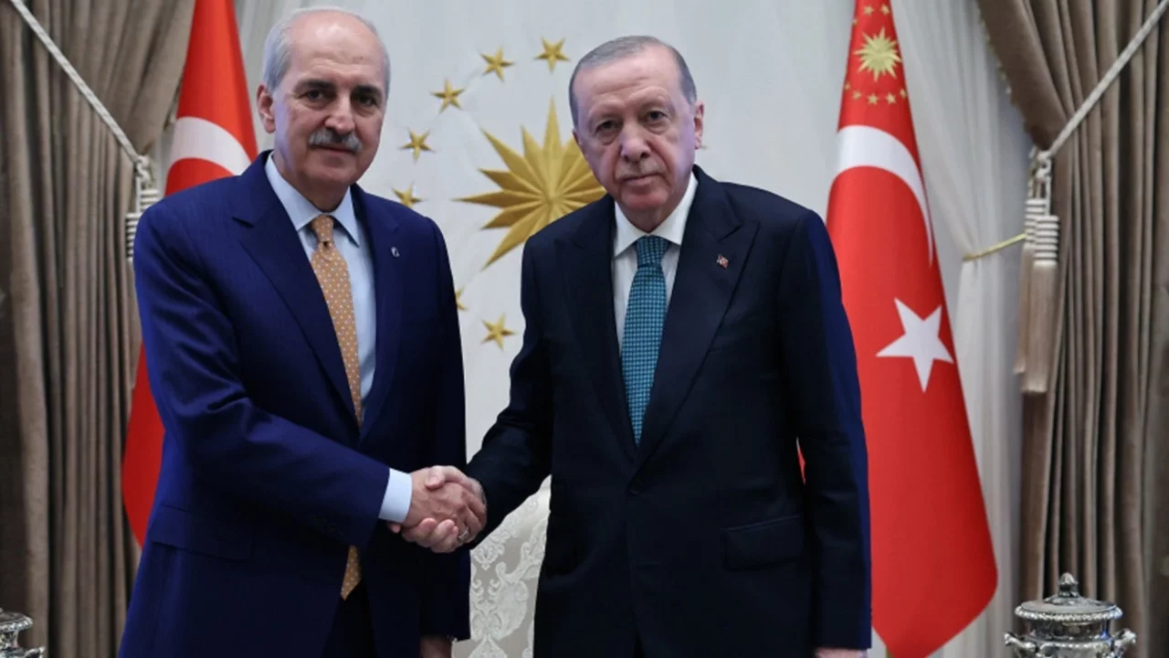 Cumhurbaşkanı Erdoğan, TBMM Başkanı Numan Kurtulmuş ile bir araya geldi