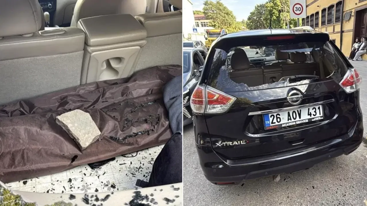 Eskişehir'de trafikte dehşet anları: Taşla camını kırdıkları aracın sürücüsünü darbettiler