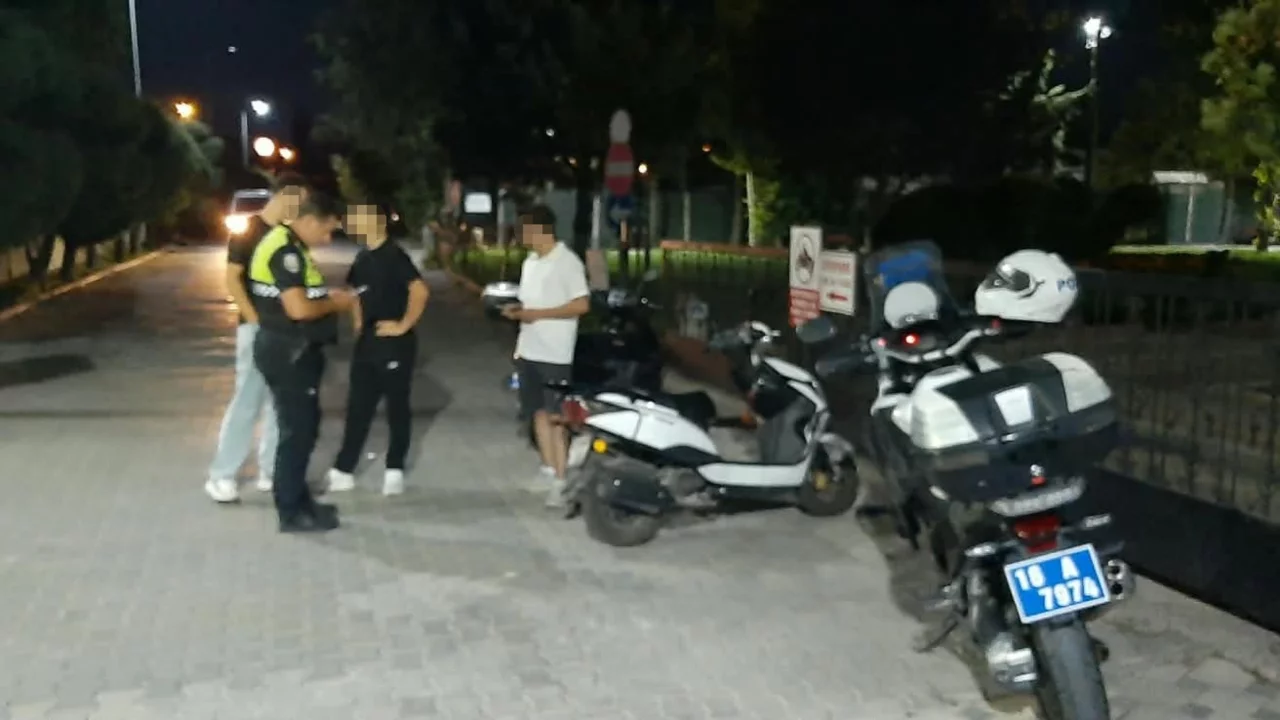 Bursa'da motosiklet denetimi: 20 sürücüye 250 bin TL ceza