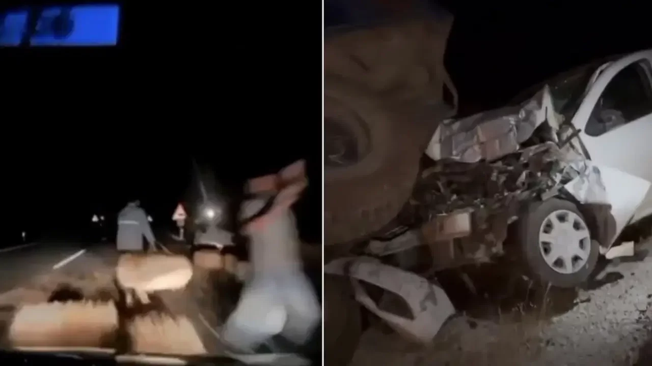 Kazayı fark ettirmeye çalışırken otomobil çarptı